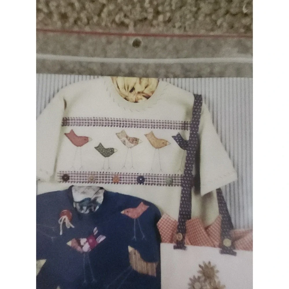 My Little Chickadees Applique Pattern Caught up in Stitches Shopping Bag T-Shirt